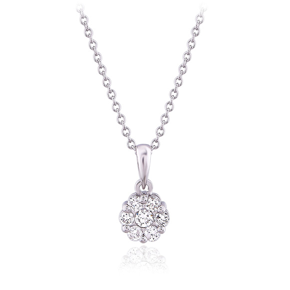 0.38 Karat Pırlanta Coronet Kolye