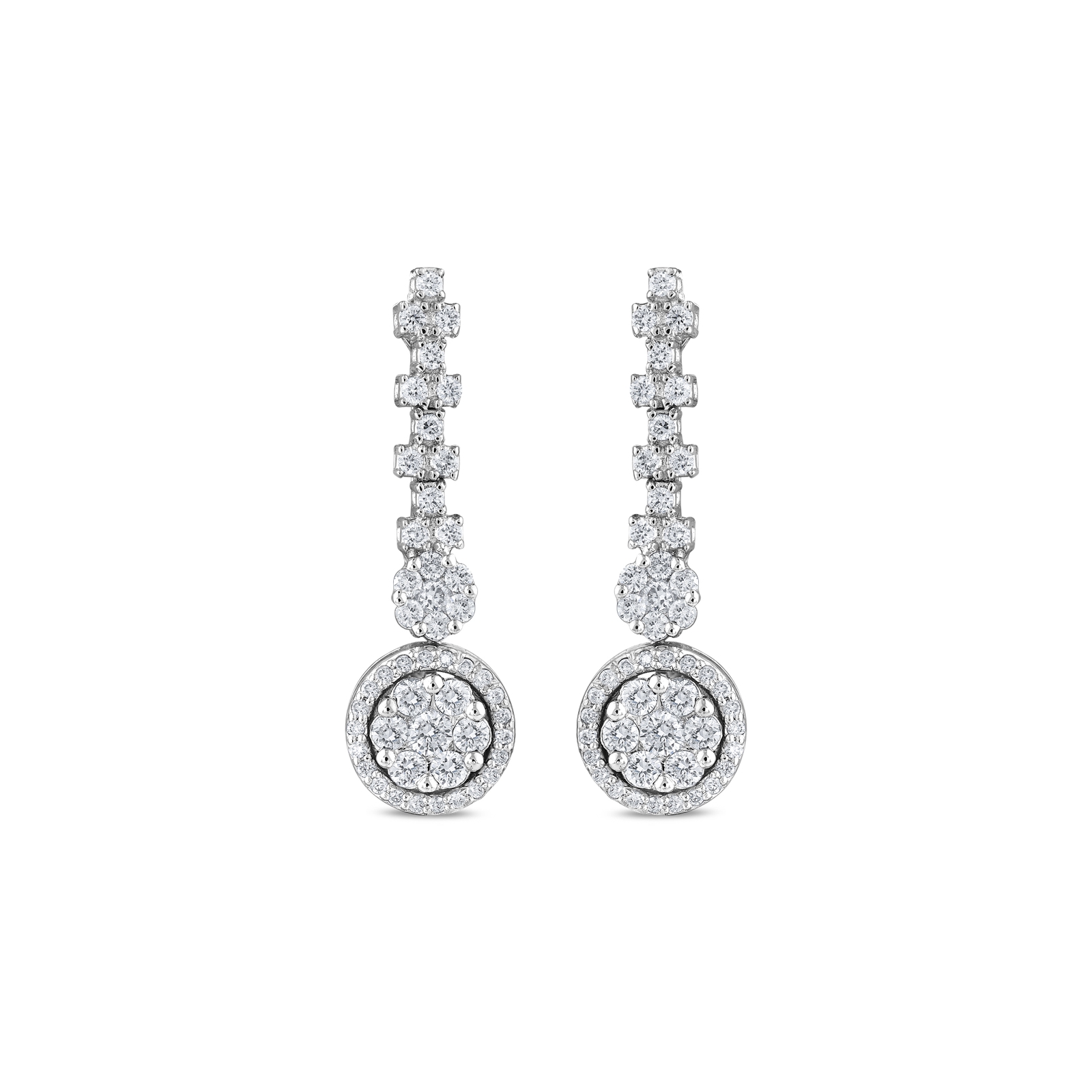 0.63 Karat Pırlanta Fantezi Coronet Küpe