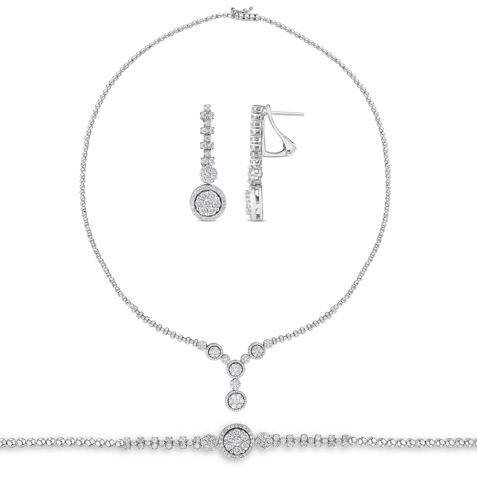 0.63 Karat Pırlanta Fantezi Coronet Küpe 3