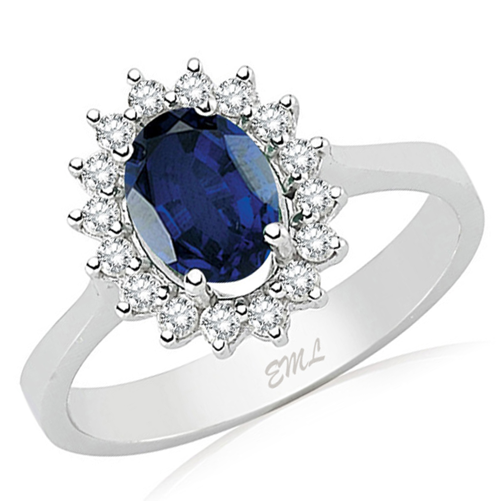 2.19 Karat Pırlanta Safir Yüzük