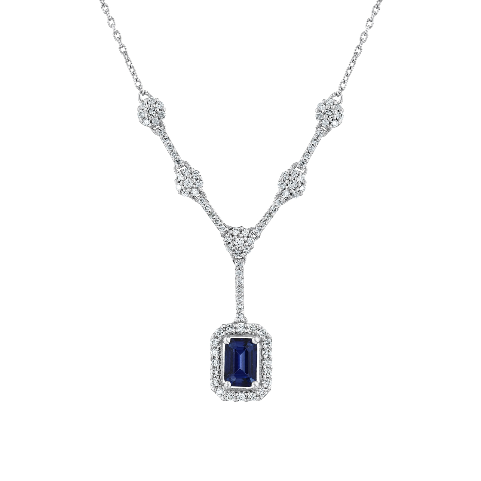 1.21 Karat Pırlanta Safir Kolye