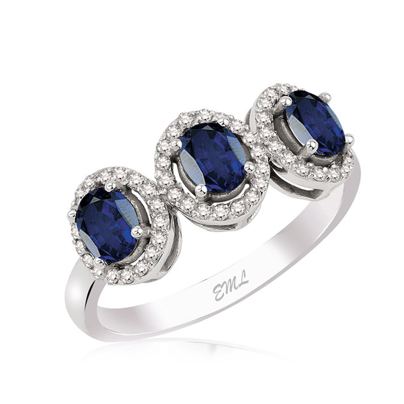 1.79 Karat Pırlanta Safir Yüzük