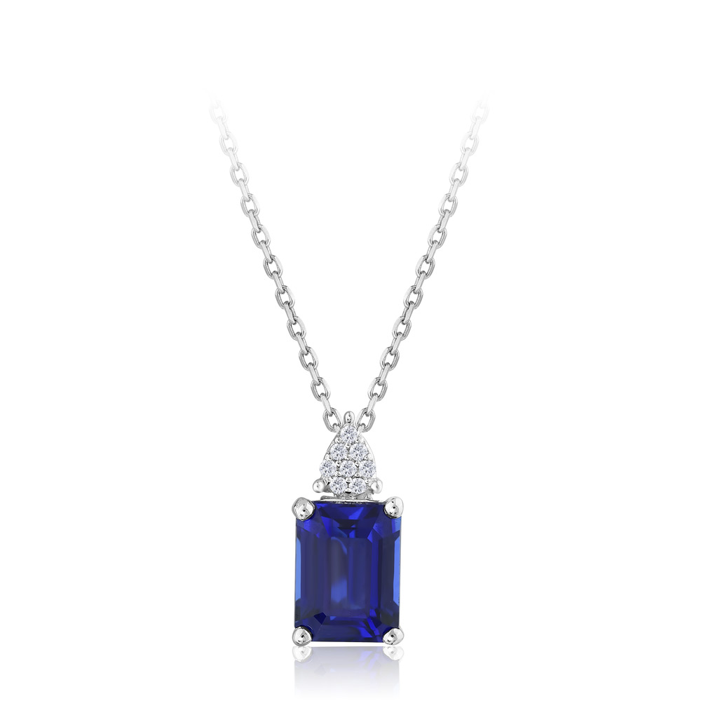 2.33 karat Pırlanta Safir Kolye