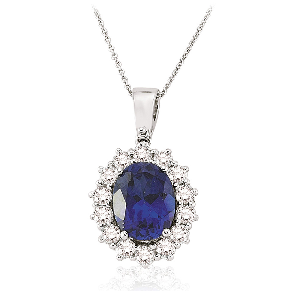 2.89 Karat Pırlanta Safir Kolye