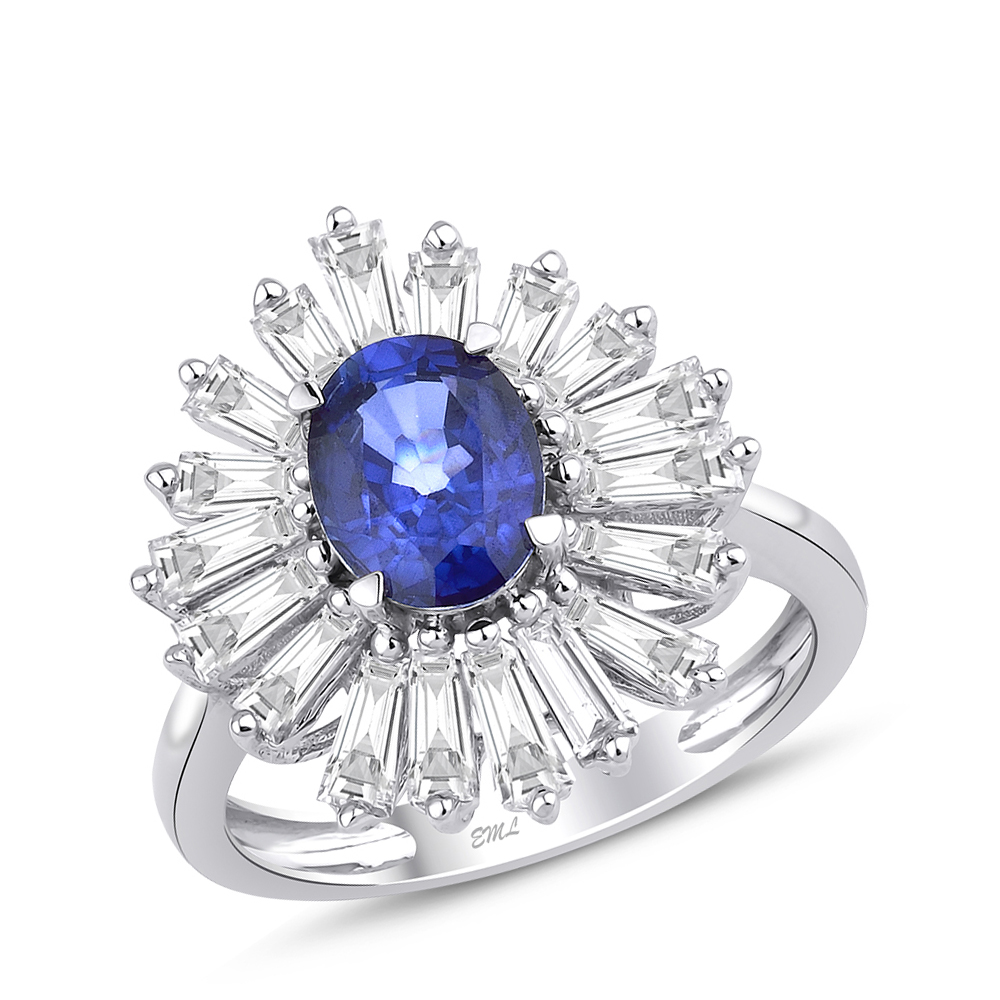 2.99 Karat Pırlanta Safir Yüzük