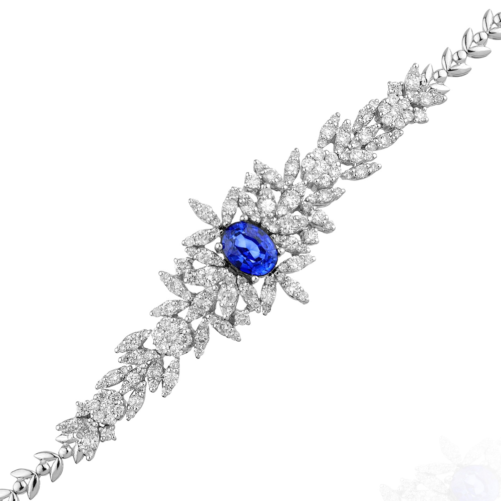 4.49 Karat Pırlanta Safir Bileklik